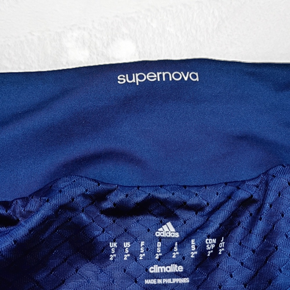 Adidas Supernova Climalite Running Shorts Navy Blue‎ Space Dye Womens Small 2in - Picture 5 of 6